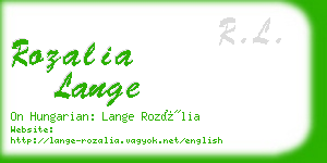 rozalia lange business card